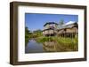 Village of Nam Pan, Stilt Houses, Inle Lake, Shan State, Myanmar (Burma), Asia-Nathalie Cuvelier-Framed Premium Photographic Print