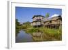 Village of Nam Pan, Stilt Houses, Inle Lake, Shan State, Myanmar (Burma), Asia-Nathalie Cuvelier-Framed Photographic Print