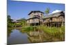 Village of Nam Pan, Stilt Houses, Inle Lake, Shan State, Myanmar (Burma), Asia-Nathalie Cuvelier-Mounted Photographic Print