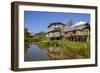 Village of Nam Pan, Stilt Houses, Inle Lake, Shan State, Myanmar (Burma), Asia-Nathalie Cuvelier-Framed Photographic Print