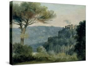 Village of Nemi-Pierre Henri de Valenciennes-Stretched Canvas