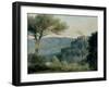 Village of Nemi-Pierre Henri de Valenciennes-Framed Giclee Print