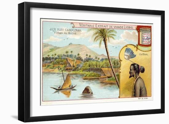 Village of Nollok, Caroline Islands-null-Framed Giclee Print