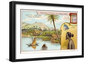 Village of Nollok, Caroline Islands-null-Framed Giclee Print