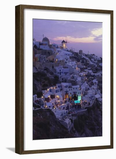 Village of Oia, Santorini, Cyclades, Greece-Gavin Hellier-Framed Photographic Print