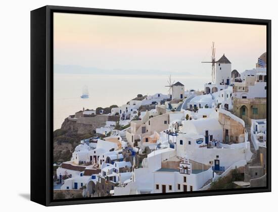 Village of Oia, Santorini (Thira), Cyclades Islands, Aegean Sea, Greek Islands, Greece, Europe-Gavin Hellier-Framed Stretched Canvas