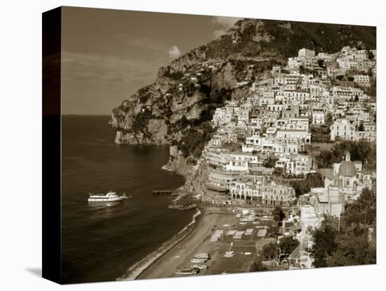 Village of Positano, Amalfi Coast, Campania, Italy-Steve Vidler-Stretched Canvas