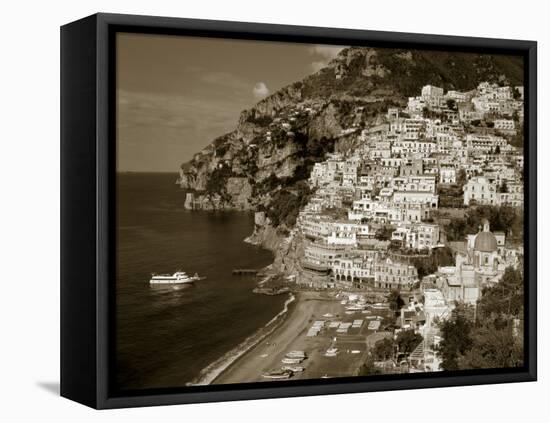 Village of Positano, Amalfi Coast, Campania, Italy-Steve Vidler-Framed Stretched Canvas