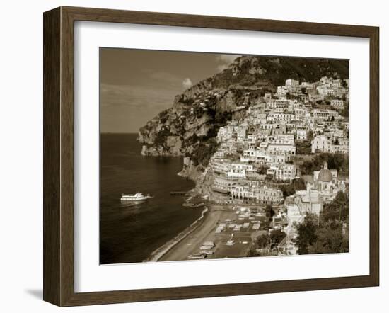 Village of Positano, Amalfi Coast, Campania, Italy-Steve Vidler-Framed Photographic Print