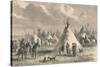 Village of Prairie Indians, C19th Century-null-Stretched Canvas