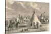 Village of Prairie Indians, C19th Century-null-Stretched Canvas