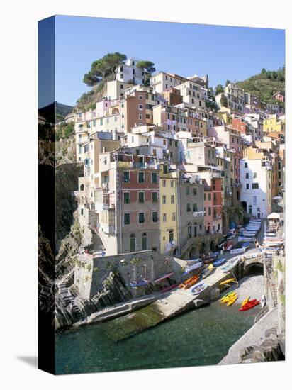 Village of Riomaggiore, Cinque Terre, Unesco World Heritage Site, Liguria, Italy-Richard Ashworth-Stretched Canvas