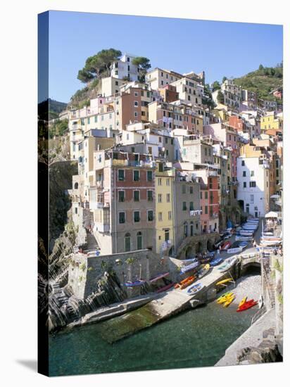 Village of Riomaggiore, Cinque Terre, Unesco World Heritage Site, Liguria, Italy-Richard Ashworth-Stretched Canvas