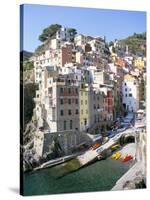 Village of Riomaggiore, Cinque Terre, Unesco World Heritage Site, Liguria, Italy-Richard Ashworth-Stretched Canvas