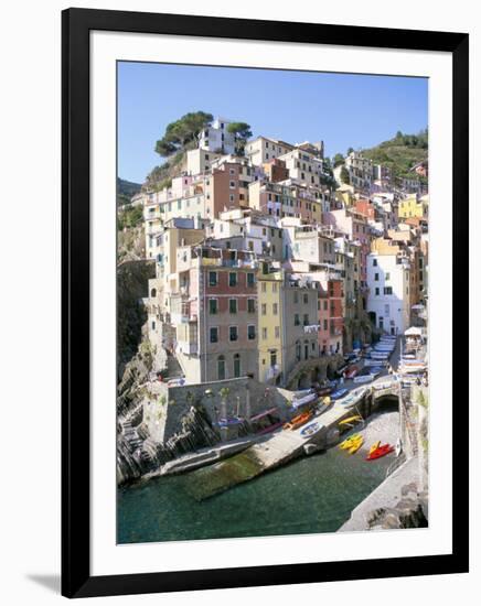 Village of Riomaggiore, Cinque Terre, Unesco World Heritage Site, Liguria, Italy-Richard Ashworth-Framed Photographic Print