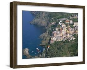 Village of Riomaggiore, Cinque Terre, Unesco World Heritage Site, Liguria, Italy-Bruno Morandi-Framed Photographic Print