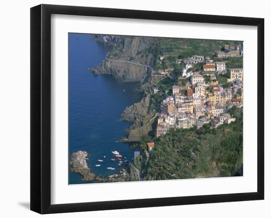 Village of Riomaggiore, Cinque Terre, Unesco World Heritage Site, Liguria, Italy-Bruno Morandi-Framed Photographic Print