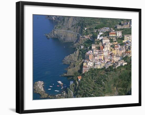 Village of Riomaggiore, Cinque Terre, Unesco World Heritage Site, Liguria, Italy-Bruno Morandi-Framed Photographic Print