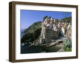 Village of Riomaggiore, Cinque Terre, Unesco World Heritage Site, Liguria, Italy-Bruno Morandi-Framed Photographic Print