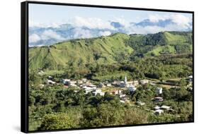 Village of Salati on Zaruma to El Cisne road, in southern highlands, Ecuador, South America-Tony Waltham-Framed Stretched Canvas