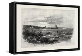 Village of Sault Ste. Marie, Canada, Nineteenth Century-null-Framed Stretched Canvas