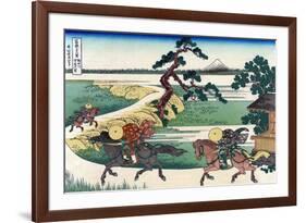Village of Sekiya at Sumida River-Katsushika Hokusai-Framed Premium Giclee Print