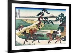 Village of Sekiya at Sumida River-Katsushika Hokusai-Framed Premium Giclee Print