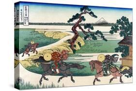 Village of Sekiya at Sumida River-Katsushika Hokusai-Stretched Canvas