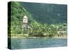 Village of Soufriere and Church from the Sea, Dominica, Windward Islands-Lousie Murray-Stretched Canvas