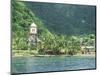 Village of Soufriere and Church from the Sea, Dominica, Windward Islands-Lousie Murray-Mounted Photographic Print