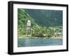 Village of Soufriere and Church from the Sea, Dominica, Windward Islands-Lousie Murray-Framed Photographic Print