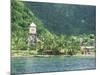 Village of Soufriere and Church from the Sea, Dominica, Windward Islands-Lousie Murray-Mounted Photographic Print