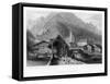 Village of Splugen, Switzerland, 1834-W Wallis-Framed Stretched Canvas