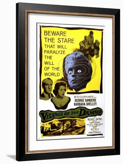 Village of the Damned, George Sanders, Barbara Shelley, 1960-null-Framed Art Print