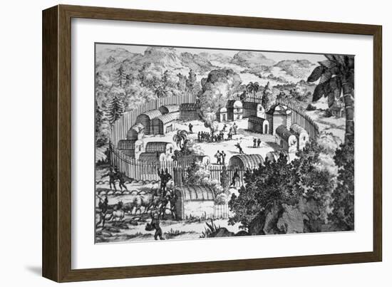 Village of the Susquehanna People, Susquehanna River (Engraving)-American-Framed Giclee Print