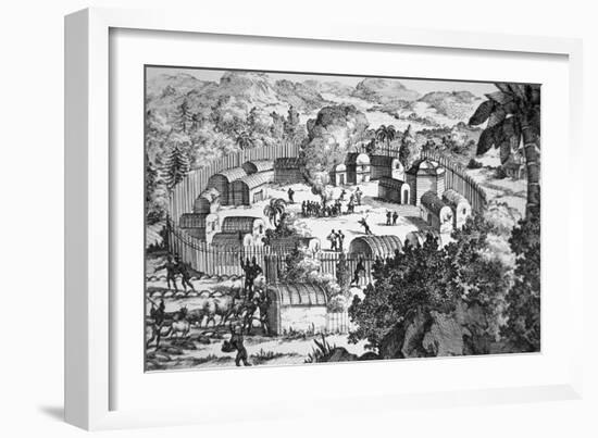 Village of the Susquehanna People, Susquehanna River (Engraving)-American-Framed Giclee Print