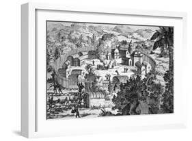 Village of the Susquehanna People, Susquehanna River (Engraving)-American-Framed Giclee Print