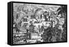 Village of the Susquehanna People, Susquehanna River (Engraving)-American-Framed Stretched Canvas