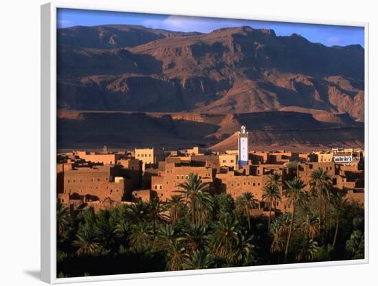 Village of Tinerhir on Banks of River Todra, Todra Gorge, Morocco-John Elk III-Framed Photographic Print