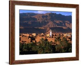 Village of Tinerhir on Banks of River Todra, Todra Gorge, Morocco-John Elk III-Framed Photographic Print