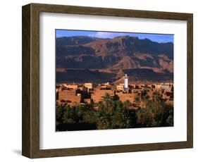 Village of Tinerhir on Banks of River Todra, Todra Gorge, Morocco-John Elk III-Framed Photographic Print