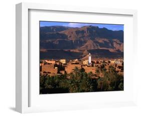 Village of Tinerhir on Banks of River Todra, Todra Gorge, Morocco-John Elk III-Framed Photographic Print