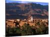 Village of Tinerhir on Banks of River Todra, Todra Gorge, Morocco-John Elk III-Stretched Canvas