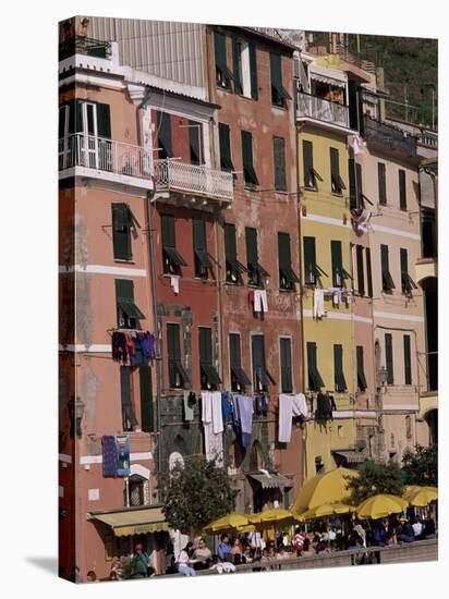 Village of Vernazza, Cinque Terre, Unesco World Heritage Site, Liguria, Italy-Bruno Morandi-Stretched Canvas