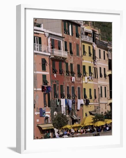 Village of Vernazza, Cinque Terre, Unesco World Heritage Site, Liguria, Italy-Bruno Morandi-Framed Photographic Print