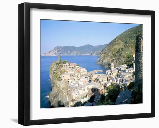 Village of Vernazza, from the East, Cinque Terre, Unesco World Heritage Site, Liguria, Italy-Richard Ashworth-Framed Photographic Print