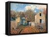 Village of Voisins (Yvelines)-Alfred Sisley-Framed Stretched Canvas