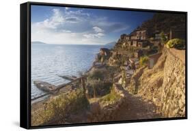 Village of Yumani on Isla del Sol (Island of the Sun), Lake Titicaca, Bolivia, South America-Ian Trower-Framed Stretched Canvas