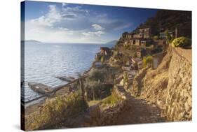 Village of Yumani on Isla del Sol (Island of the Sun), Lake Titicaca, Bolivia, South America-Ian Trower-Stretched Canvas