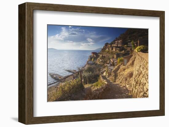 Village of Yumani on Isla del Sol (Island of the Sun), Lake Titicaca, Bolivia, South America-Ian Trower-Framed Photographic Print